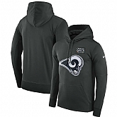 Men's Los Angeles Rams Nike Crucial Catch Performance Hoodie Anthracite,baseball caps,new era cap wholesale,wholesale hats